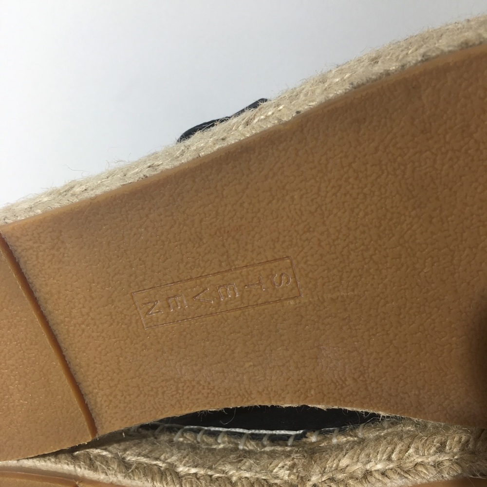 Steven by Steve Madden Lapis Black Leather platform flip flop sandals womans 9.5 - Picture 10 of 12